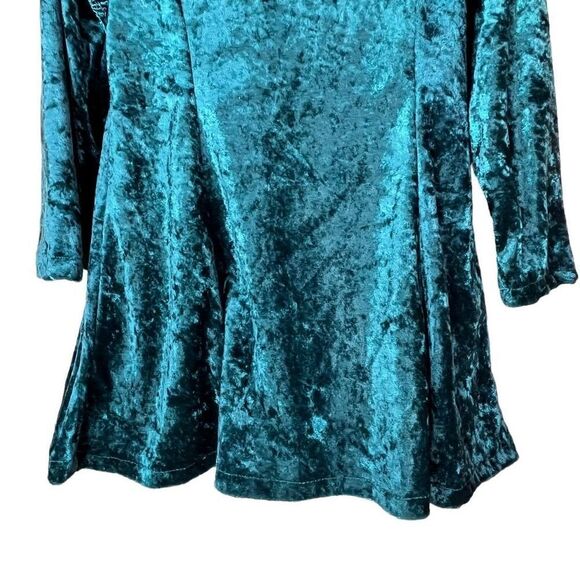 Vintage‎ Kids Essence Toddler Girl Green Velvet Dress size 3T - Picture 3 of 6